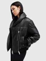 All Saints Lauren Leather Puffer Jacket​