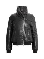 All Saints Lauren Leather Puffer Jacket​ United Kingdom