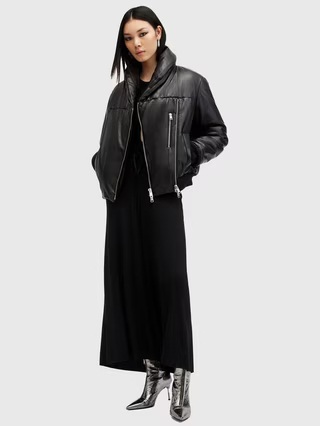 All Saints Lauren Leather Puffer Jacket​ UK