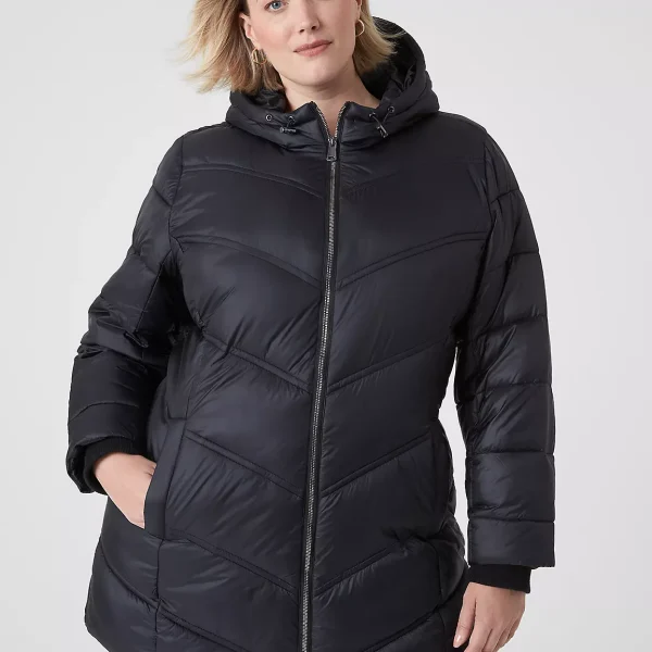 Plus Size Black Puffer Jacket​