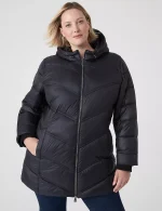 Plus Size Black Puffer Jacket​ UK