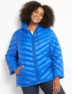 Plus Size Blue puffer jacket​