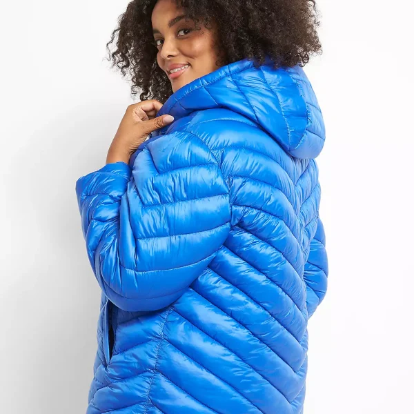Plus Size Blue puffer jacket​ UK