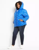 Plus Size Blue puffer jacket​