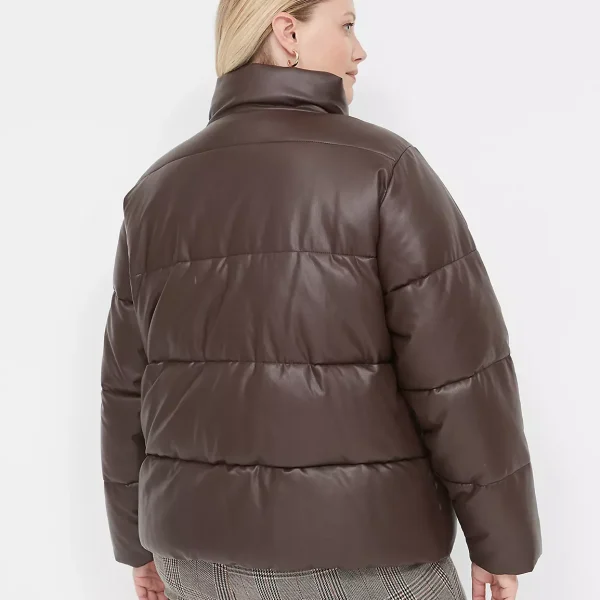 Plus Size Brown puffer jacket​ UK