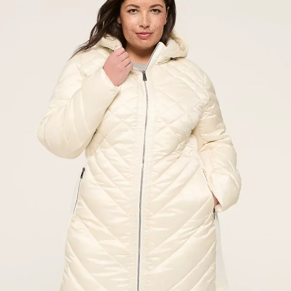 Plus Size Cream Puffer Jacket​
