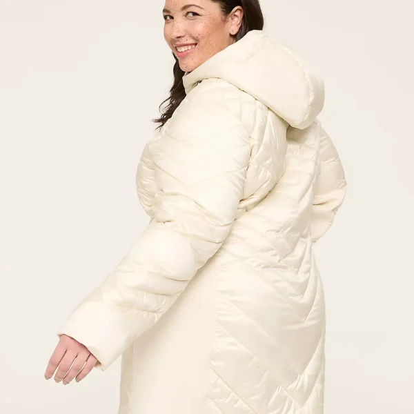Plus Size Cream Puffer Jacket​ UK