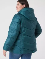 Plus Size Green Puffer Jacket​ UK