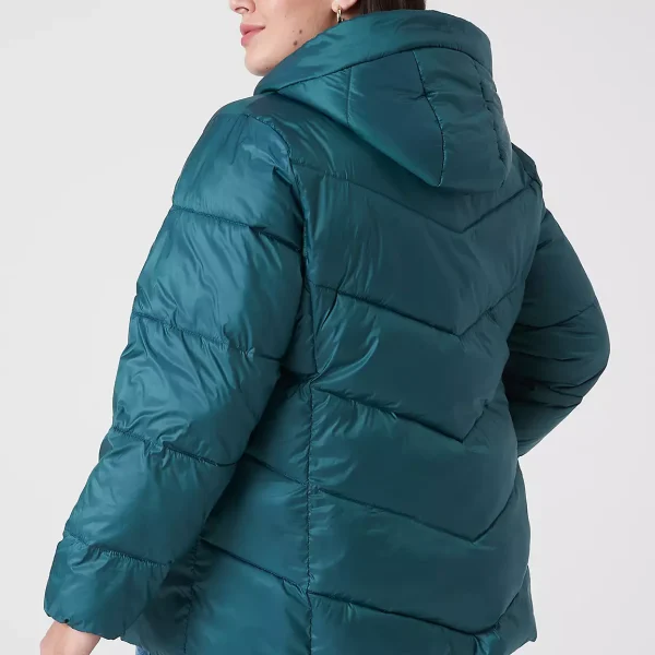 Plus Size Green Puffer Jacket​ UK