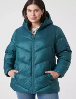 Plus Size Green Puffer Jacket​ United Kingdom
