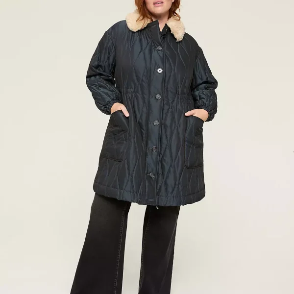 Plus Size Quilted Puffer Jacket​