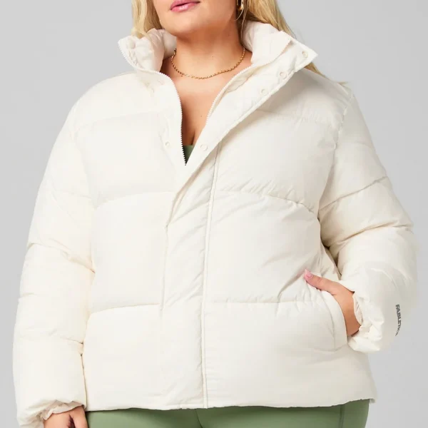 Plus Size White Puffer Jacket