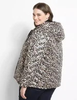 Plus Size leopard print puffer jacket​ UK