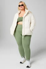 White Plus Size Puffer Jacket