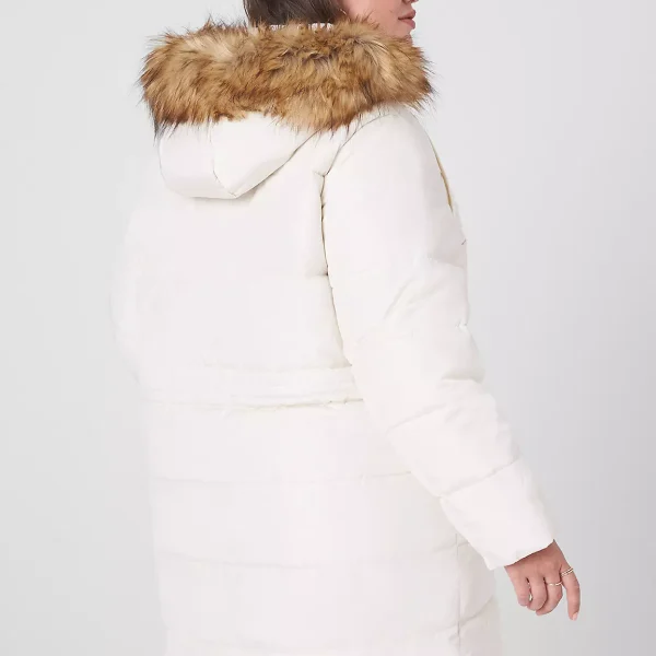 plus size puffer jacket with fur hood​ UK