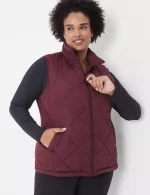plus size red puffer vest​