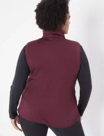 plus size red puffer vest​ UK