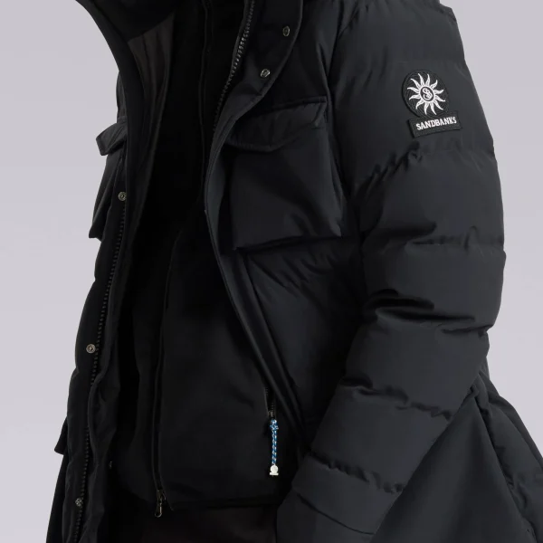 sandbanks branksome long puffer jacket UK